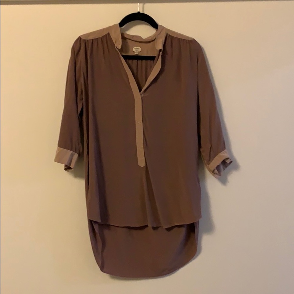 Silk 3/4 Sleeve Work Shirt